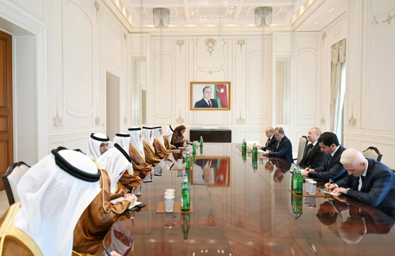 İlham Əliyev Birləşmiş Ərəb Əmirliklərinin nümayəndə heyətini qəbul edib - FOTO