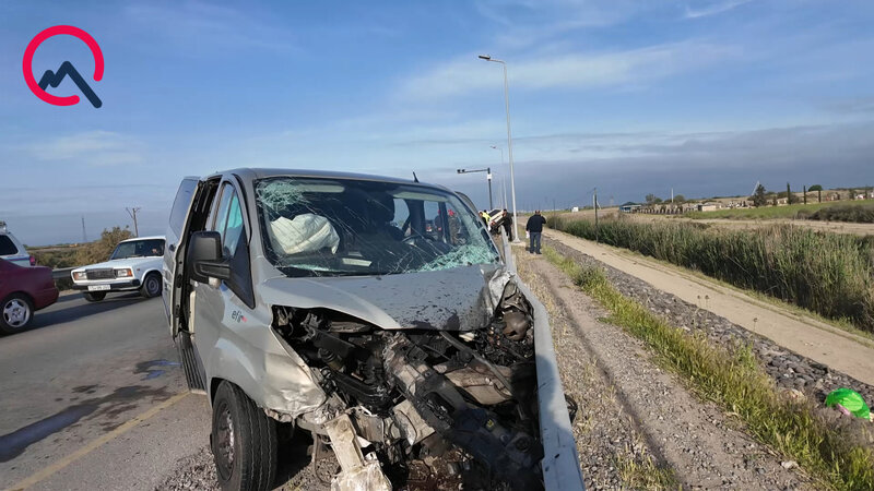Sabirabadda zəncirvari qəza - 1 ölü, 8 yaralı-Fotolar-Yenilənib