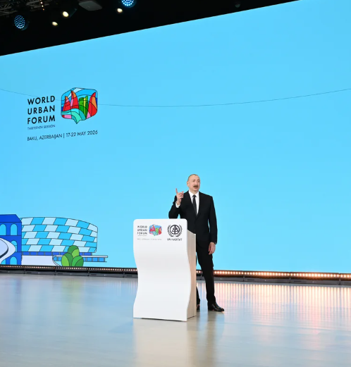Prezident İlham Əliyev Bakı Olimpiya Stadionunun ərazisində WUF13 ilə bağlı görülən işlərlə tanış olub - FOTO