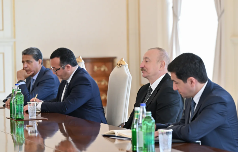 İlham Əliyev Slovakiya Milli Şurası sədrinin başçılıq etdiyi nümayəndə heyətini qəbul edib - FOTO