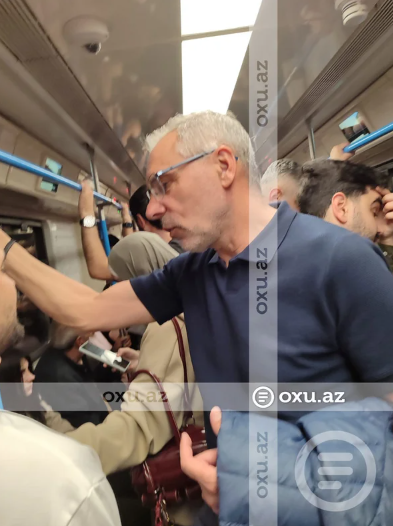 Portuqaliyalı baş məşqçi Bakı metrosunda GÖRÜNTÜLƏNDİ - FOTO