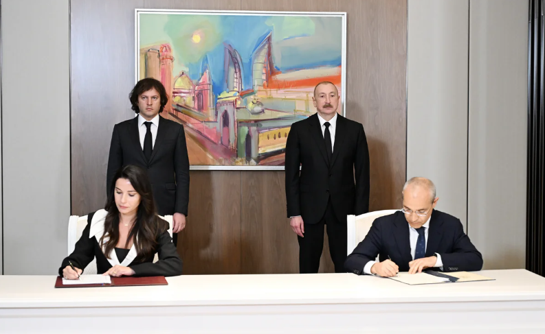 İlham Əliyevin İrakli Kobaxidze ilə görüşü olub - FOTO