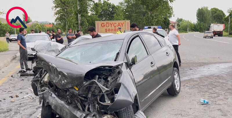 Göyçayda ağır qəza, xəsarət alan var - Video