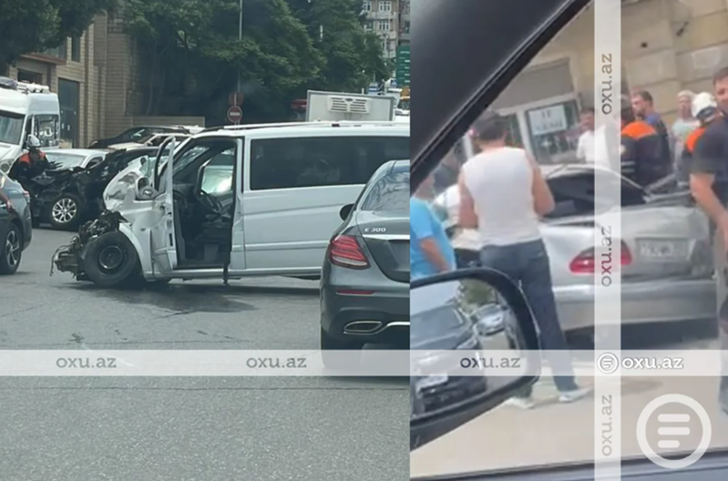 Bakıda yeddi avtomobil toqquşdu: Zəncirvari qəzanın TƏFƏRRÜATI AÇIQLANDI
