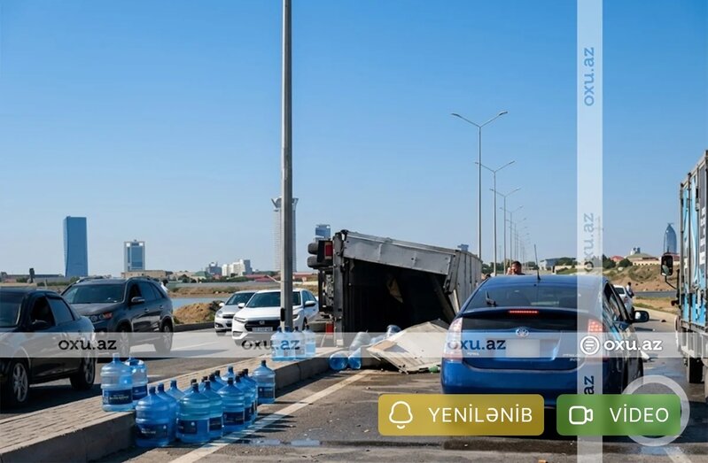 Böyükşor yolunda beş avtomobil TOQQUŞDU - VİDEO