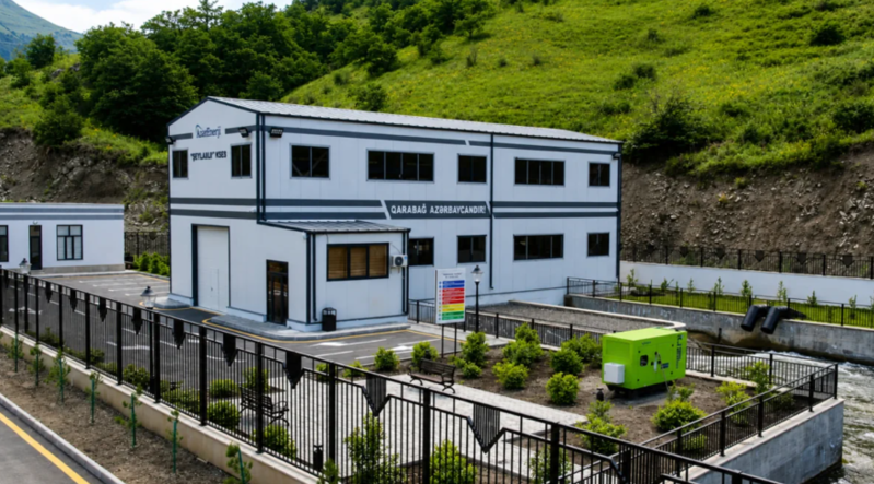 Laçında Hoçaz çayının üzərində yerləşən su elektrik stansiyalarının açılışı olub - FOTO