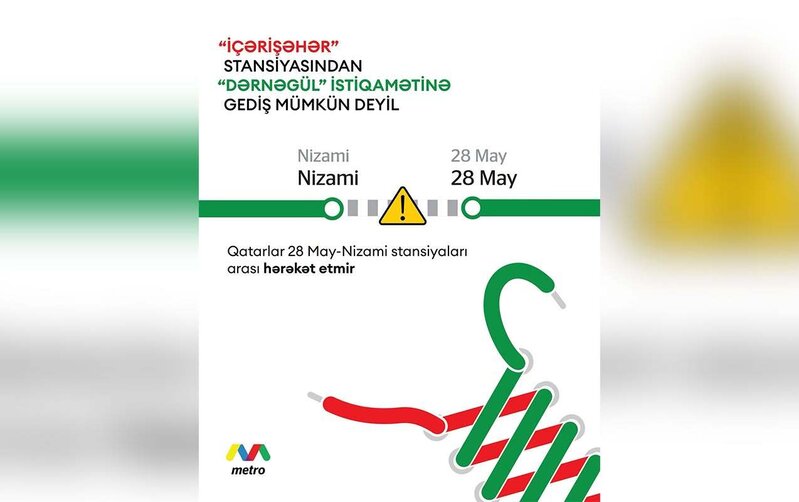 Metrodan hansı istiqamətə hərəkət var, hansına yox?