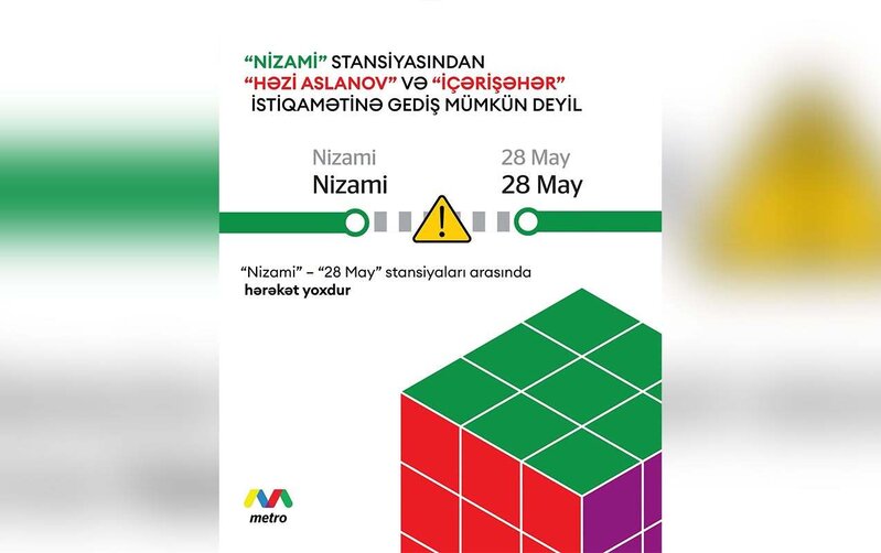 Metrodan hansı istiqamətə hərəkət var, hansına yox?
