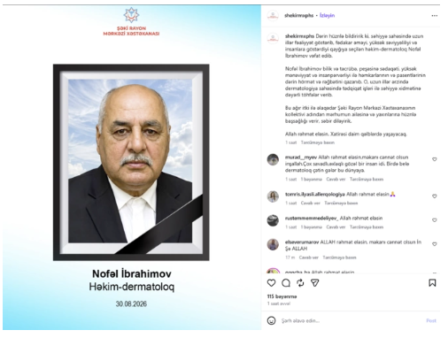 Azərbaycanda həkim-dermatoloq VƏFAT ETDİ