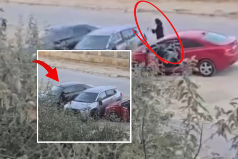 Bakıda qadın avtomobilə hücum edib, parçalamağa çalışdı - ANBAAN VİDEO