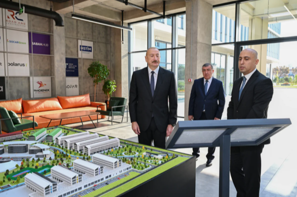 Prezident İlham Əliyev "SABAH.city" innovasiya şəhərciyinin birinci mərhələsinin açılışında iştirak edib