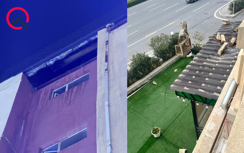 "Bəy Mamed" yaşayış kompleksinin həyətini hasarlayıb özünə villa tikdirir" (FOTO)
