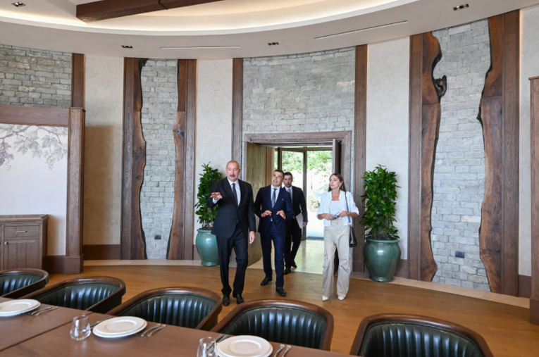 Prezident İlham Əliyev Şamaxıda "Meysari Grand Hotel & SPA" kompleksinin açılışında iştirak edib