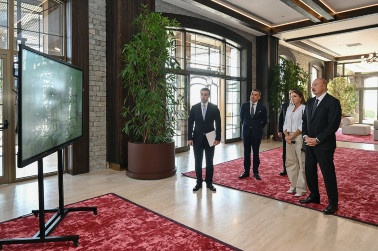 Prezident İlham Əliyev Şamaxıda "Meysari Grand Hotel & SPA" kompleksinin açılışında iştirak edib