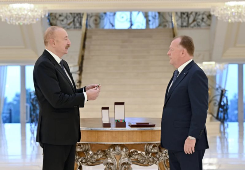 Prezident İlham Əliyev Beynəlxalq Cüdo Federasiyasının prezidentini qəbul edib - Foto