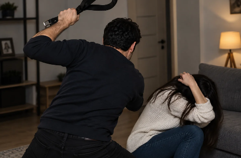 Bakıda kişi arvadını dişlədi, tava ilə döydü