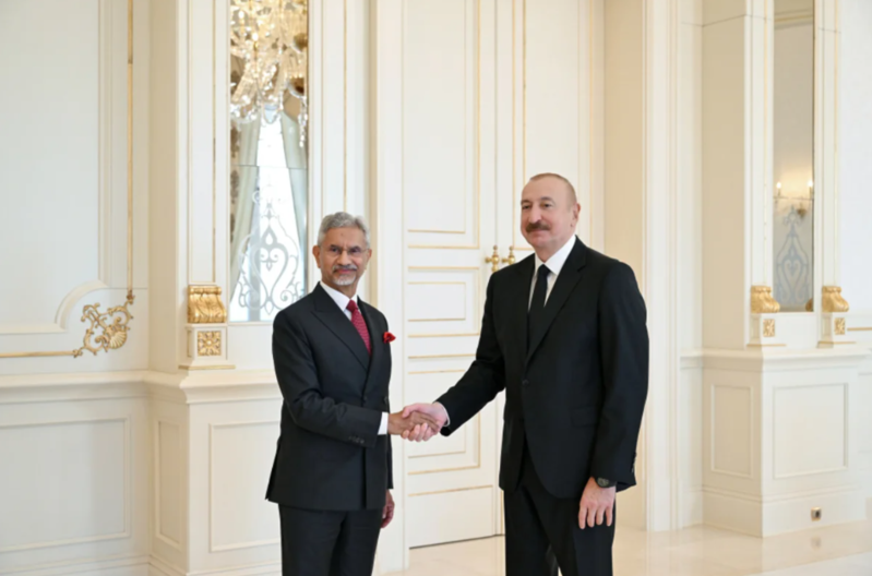 Azərbaycan Prezidenti İlham Əliyev Hindistanın xarici işlər nazirini qəbul edib