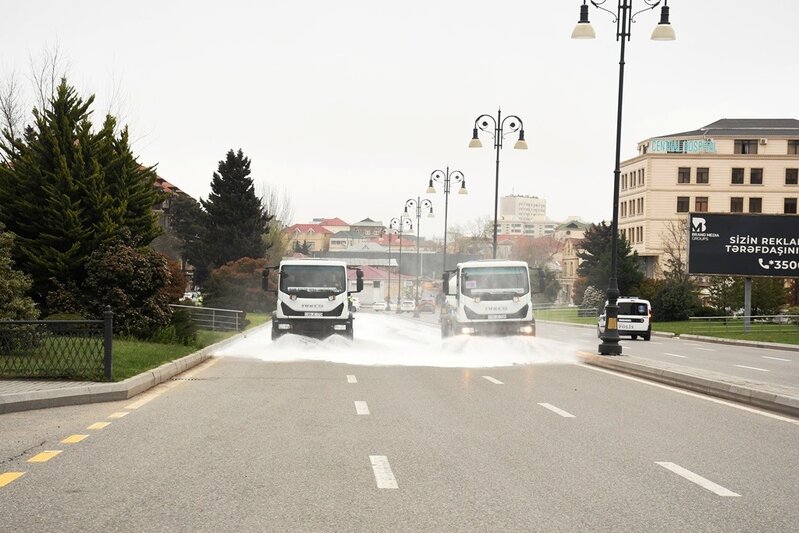 Bu gün paytaxtın 555 küçəsi yuyuldu