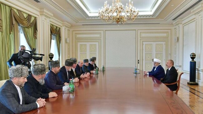 Prezident müsəlman din xadimlərini qəbul etdi - FOTO