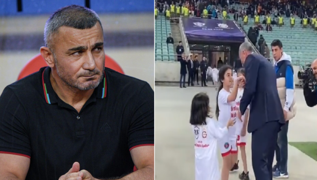 Qurban Qurbanov şəhid övladlarının əlindən öpdü - VİDEO