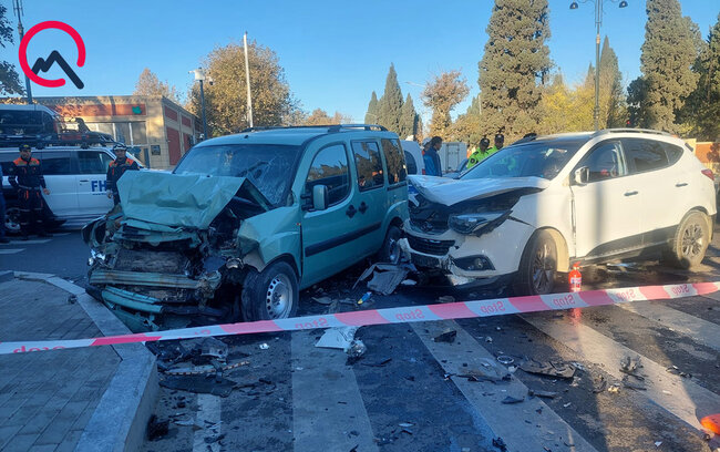 Gəncədə ağır qəza - Ölən və yaralananlar var - Foto