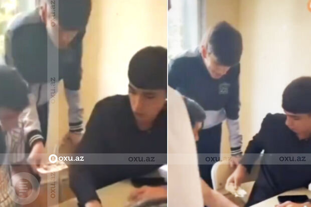 Direktor: "Uşaqlar, sadəcə, video çəkmək üçün liseydə kart oynayıblar" - FOTO