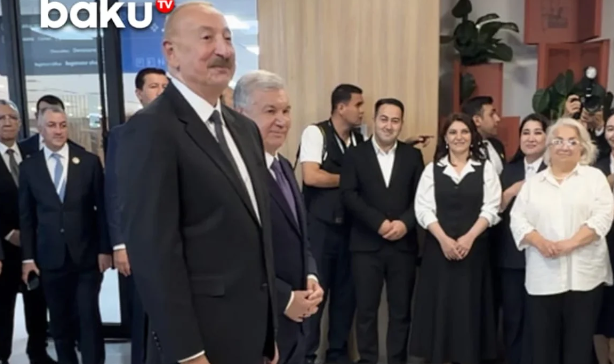 Daşkənddə maraqlı anlar: Tələbə İlham Əliyevi Azərbaycan dilində salamladı - VİDEO