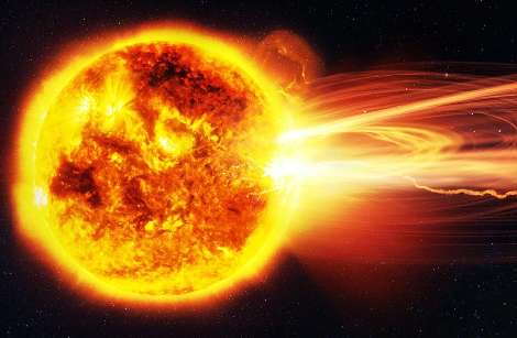 Günəşdə güclü partlayış baş verib