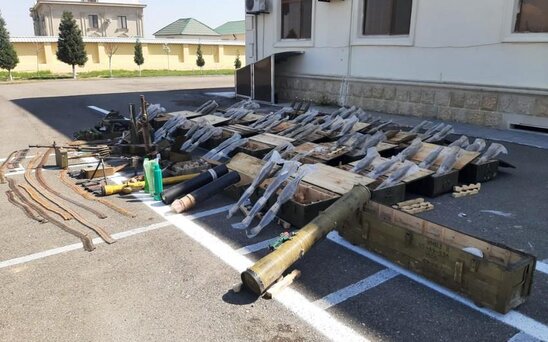 Azad edilən ərazilərdə aşkarlanan silah-sursatın sayı açıqlanıb-FOTO
