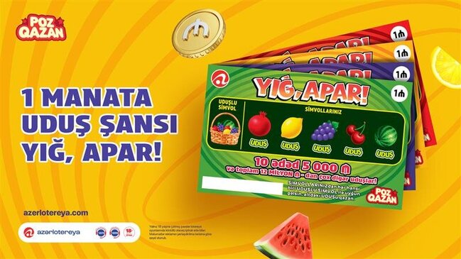 Yeni "Yığ, apar!" lotereyası artıq satışda