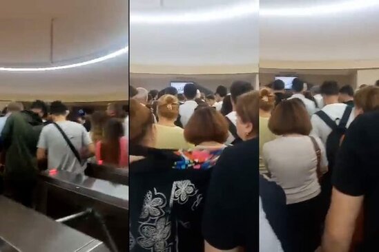 Metro stansiyalarında sıxlıq qarışıqlığa səbəb oldu - VİDEO