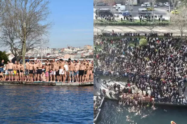 İstanbulda dini mərasim keçirildi: Çox sayda insan dənizə atıldı - FOTO/VİDEO