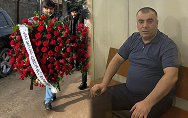 Rəşad Dağlı Kərimin dəfninə əklil göndərdi - Foto