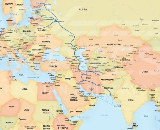 Azərbaycandan keçməklə İrandan Avropaya uzanan nəqliyyat dəhlizi işə düşür - FOTO