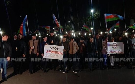 Gəncədə erməni terrorunun qurbanları yad edildi - FOTO