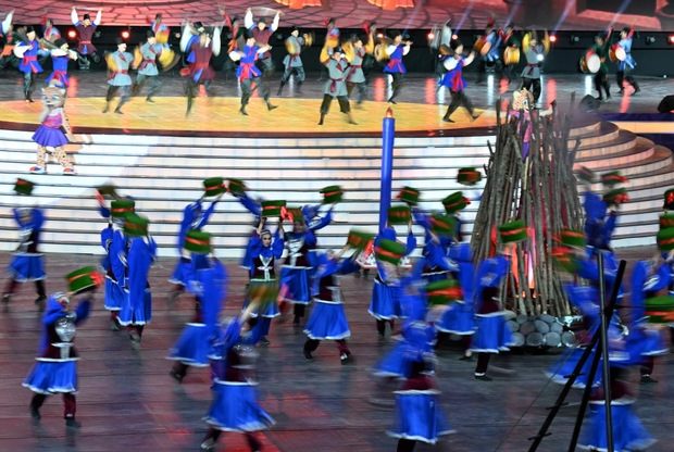 İlham Əliyev və Mehriban Əliyeva Gəncədə III MDB Oyunlarının açılış mərasimini izləyiblər