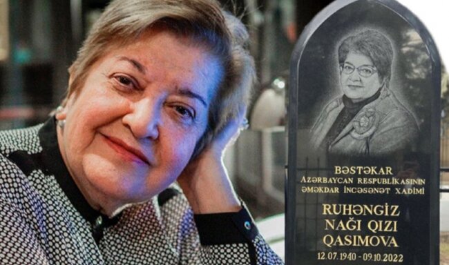 Ruhəngiz Qasımovanın məzar daşı - Fotolar