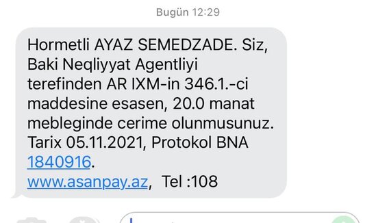 BNA Belçikada olan şəxsin avtomobilinə cərimə yazdı - ŞİKAYƏT + AÇIQLAMA - FOTO