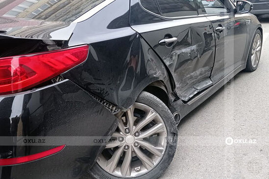 Bakıda zəncirvari qəza: Dörd avtomobilə ziyan dəydi - FOTO/VİDEO