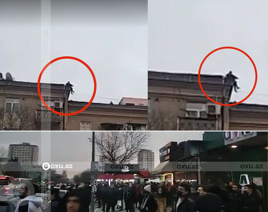 Bakıda intihara cəhd - VİDEO