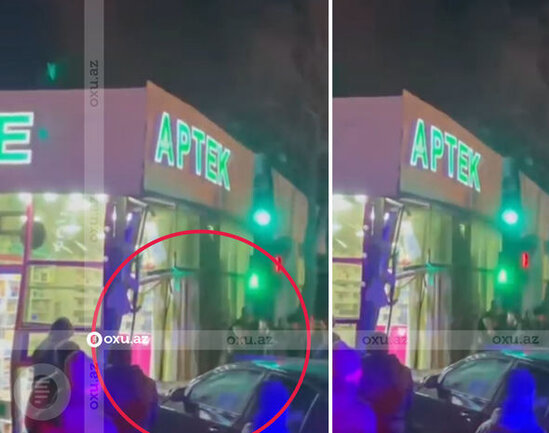 Avtomobil aptekə çırpıldı - VİDEO