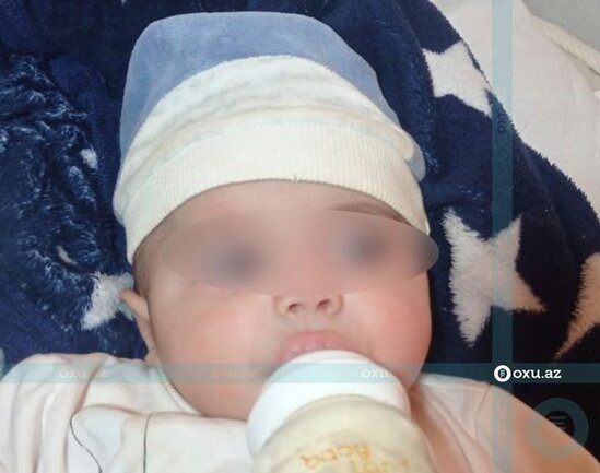 Gəncədə üç aylıq körpə küçəyə atılıb - FOTO
