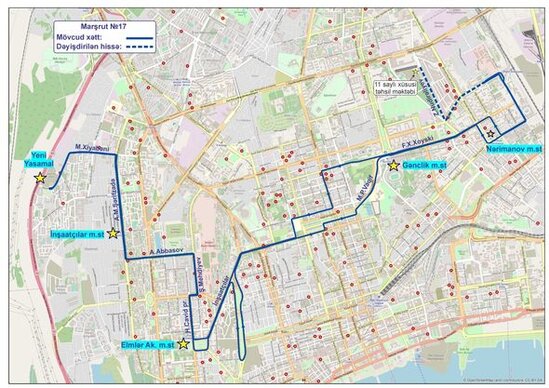 Sərnişinlərin NƏZƏRİNƏ: Bəzi avtobusların hərəkət sxemi dəyişdirildi - FOTO