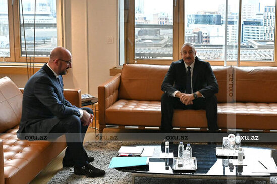 İlham Əliyev və Şarl Mişel arasında görüş olub - YENİLƏNİB + FOTO/VİDEO