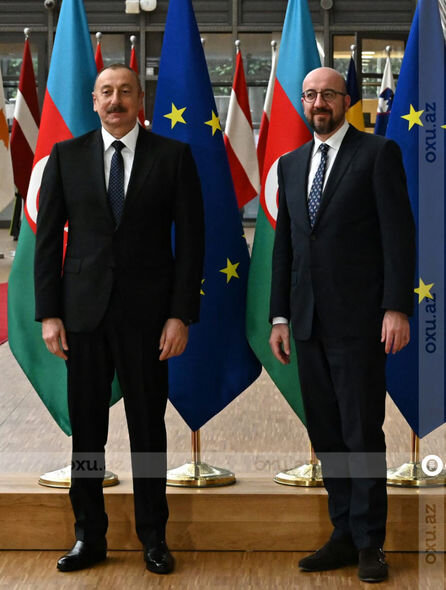 İlham Əliyev və Şarl Mişel arasında görüş olub - YENİLƏNİB + FOTO/VİDEO