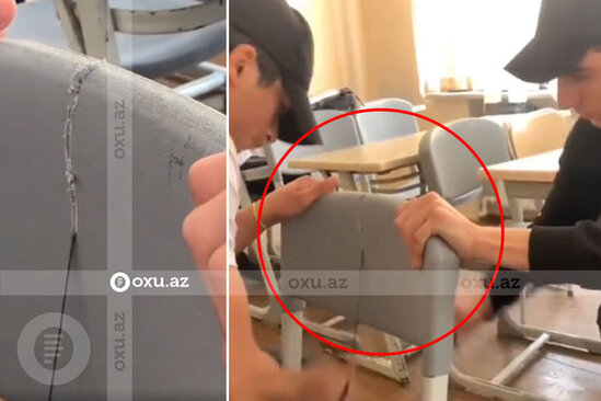 Uşaqlar məktəb avadanlığını məhv edirlər - VİDEO