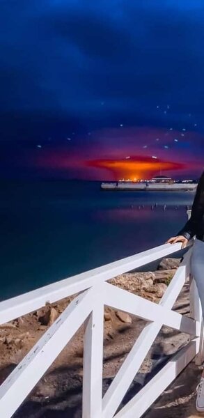 Bakıda səmada görünən işıq nədir? - Video