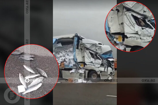 Türkiyədən gələn TIR Hacıqabulda qəza törətdi - VİDEO