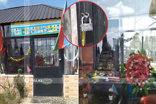 Şəhidin məzarının üstündə ev tikdilər: Qapısını da qıfılladılar - VİDEO