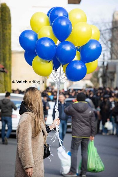 Azərbaycan xalqından Ukraynaya dəstək aksiyası - FOTO-VİDEO